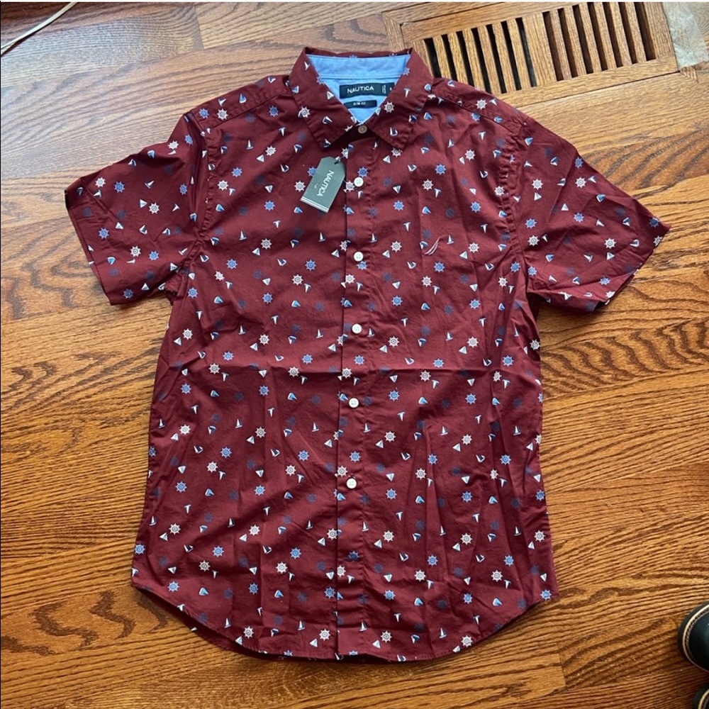Men’s nautica boat short sleeve button up